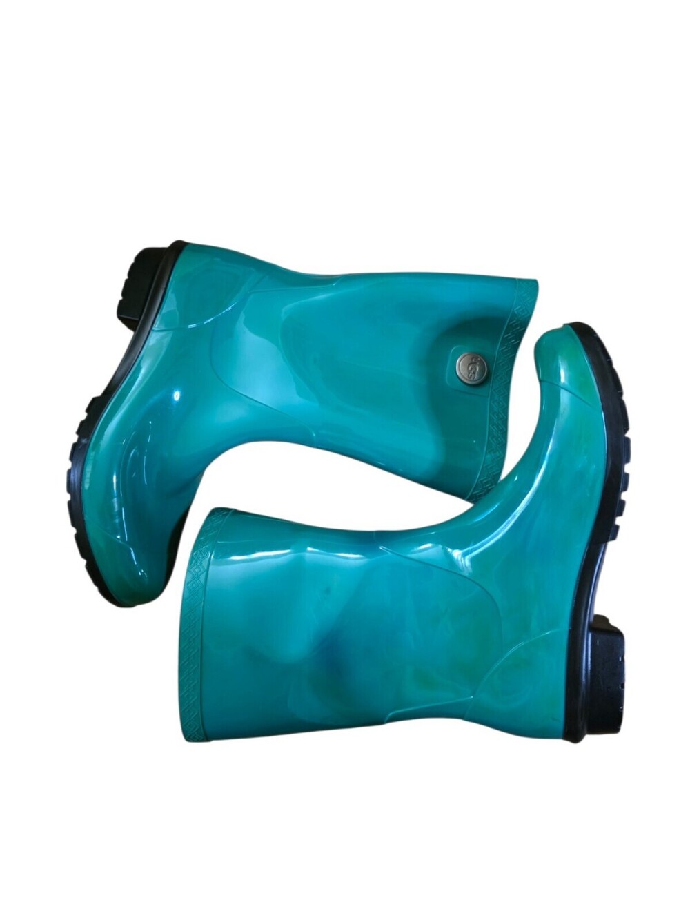 UGG Women's Sienna Teal Green Rain Boots Waterproof Rubber Mid Calf Size 6